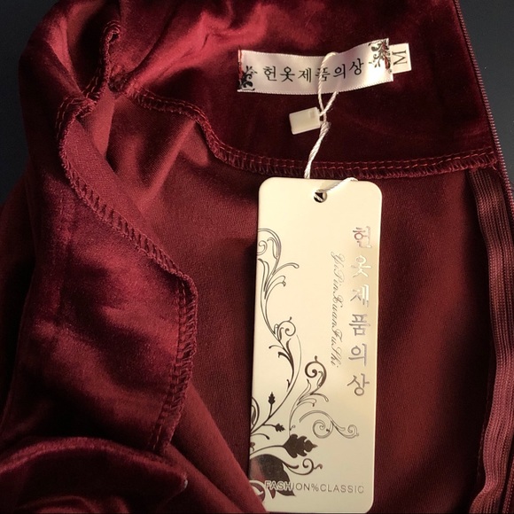 Burgundy Velvet Dress Sz Petite XS/S - Picture 5 of 5